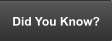 Did You Know?